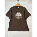 Gildan Brown Organic Mushroom Graphic T-Shirt Mens 2XL Gorpcore Nature Tee