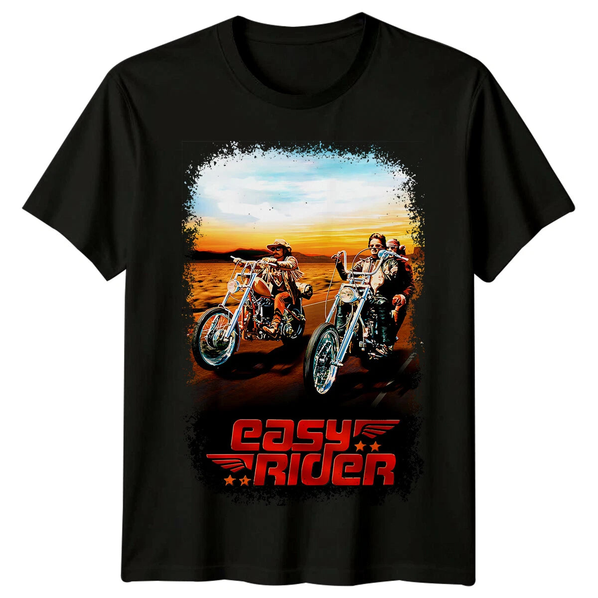Easy Rider (1969) Movie Poster Inspired T-Shirt Retro Tee Unisex