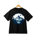 On Mountain Time T-Shirt, Mountain & Lake Graphic Tee for Hiking & Camping