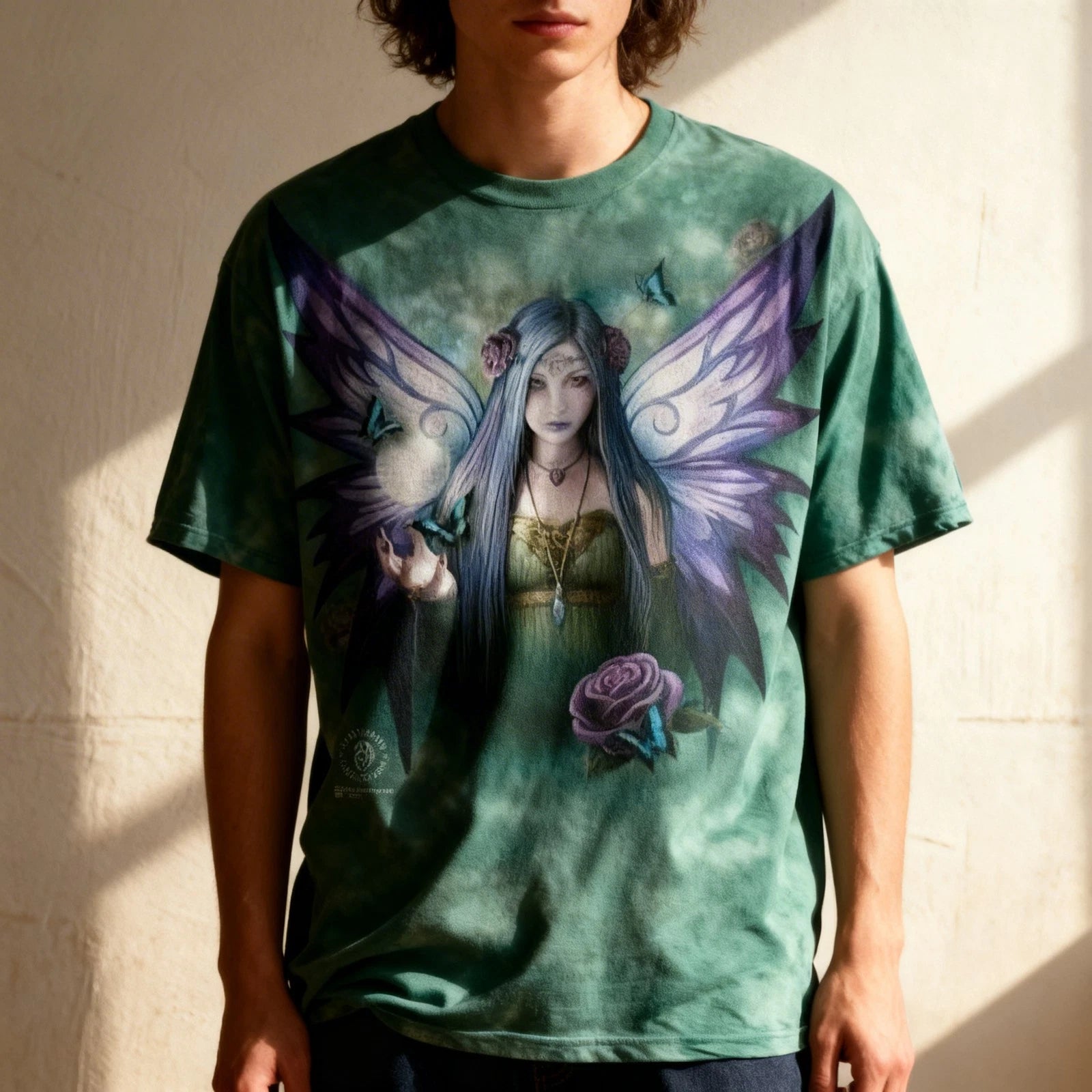 The Mountain Mystic Aura Fairy Butterfly Dragon Magical Ann Stokes T-Shirt S-5X
