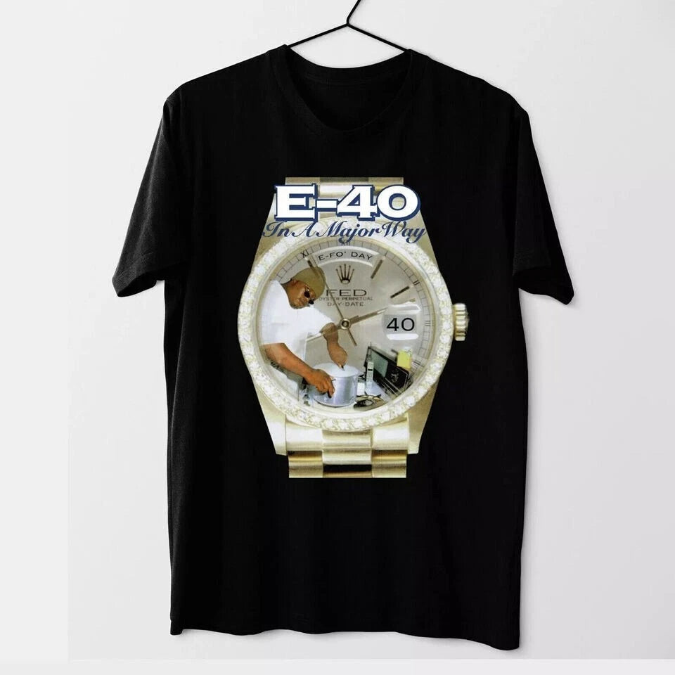 E-40 E4 In a Major Way New Unisex Black T-Shirt
