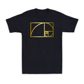 Fibonacci's The Golden Spiral Sacred Geometry Magic Symbol Novelty Men's T-Shirt