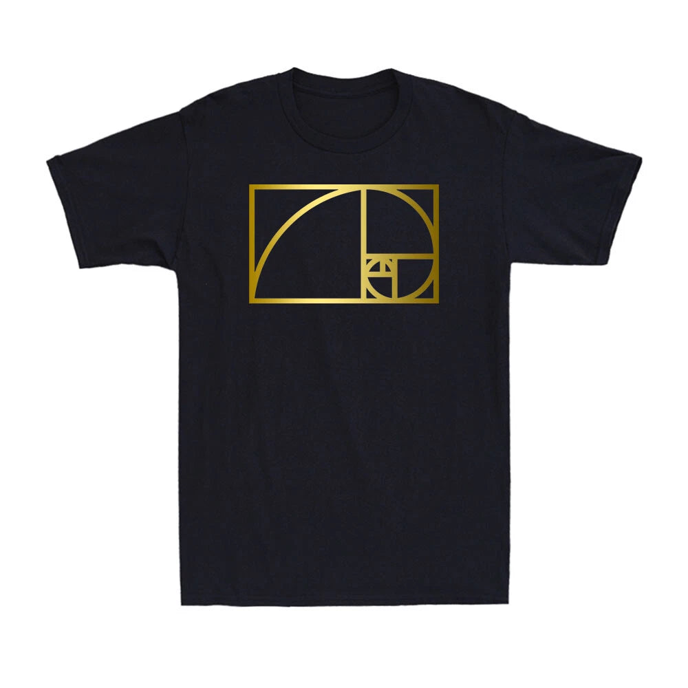 Fibonacci's The Golden Spiral Sacred Geometry Magic Symbol Novelty Men's T-Shirt