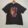 Vintage Y2K Wolf Dreamcatcher Graphic T Shirt Black Delta Tag Large