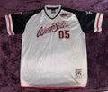 VTG 2000 FUBU City Series WESTSIDE Baseball Jersey-XL-90s-Y2K-Baggy Oversize Fit