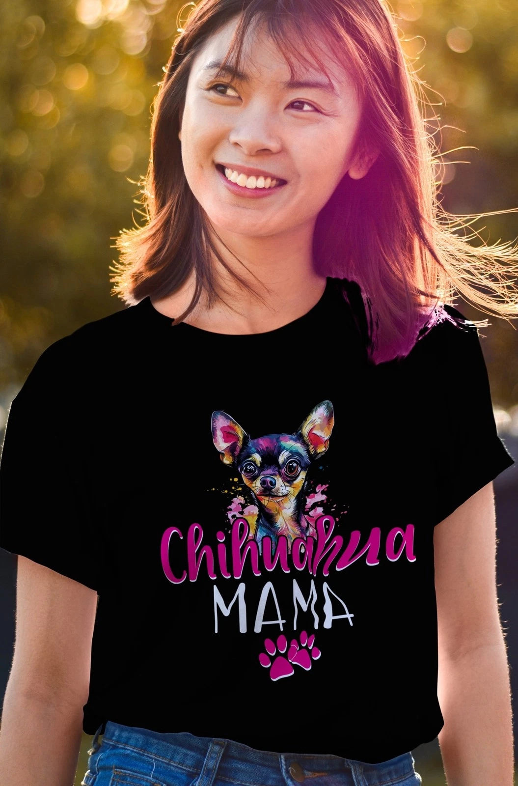 Chihuahua Mama T-Shirt, Funny Dog Lover Gift, Cute Pet Owner Tee Pet Lover Shirt
