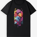 Colorful Dice & Splatter Design T-Shirt | Unisex Street Style | Against All Four