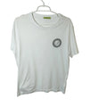 Versace Jeans White Graphic Logo T-Shirt Mens Medallion Print Crew Neck Tee
