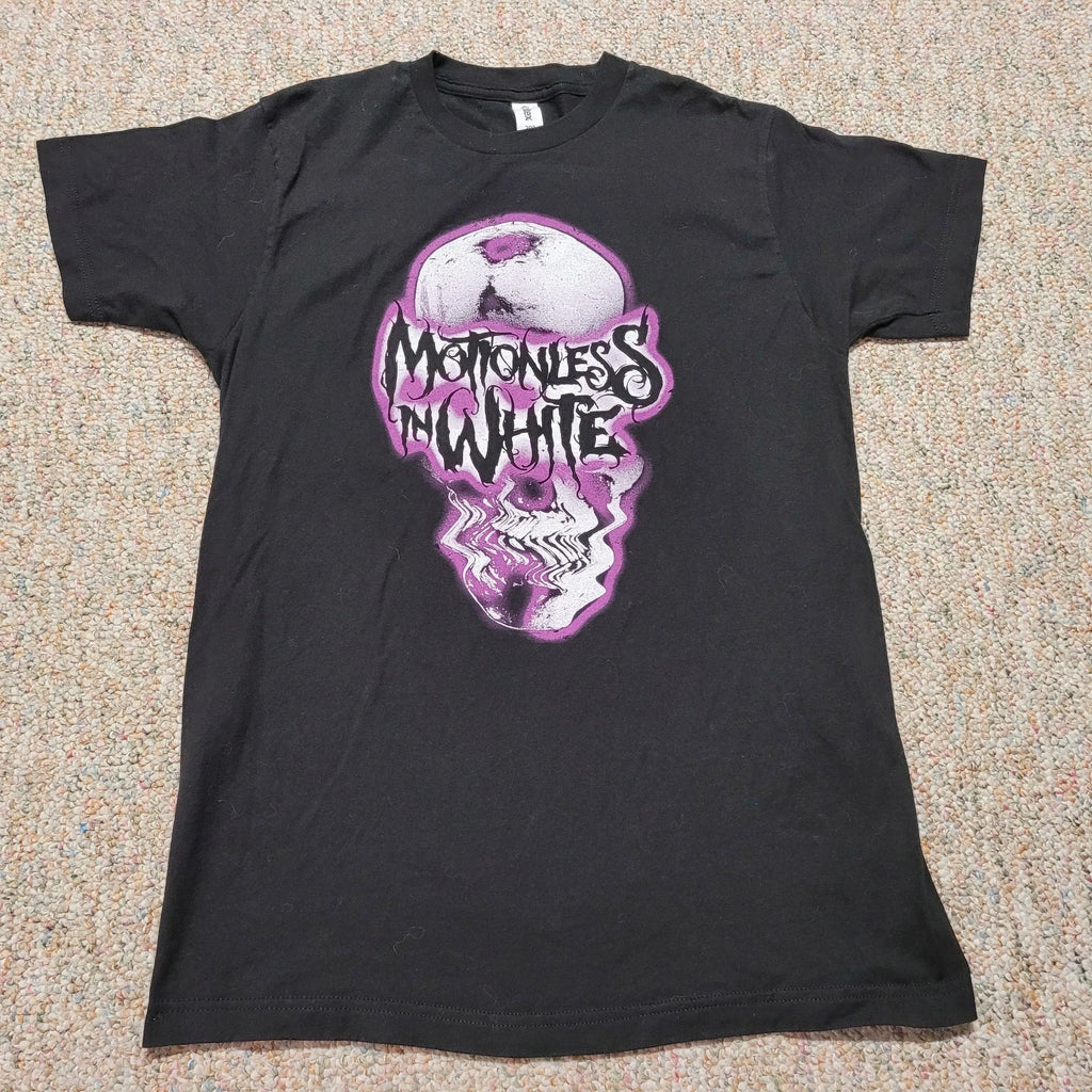 Motionless In White Shirt Men Medium Black Skull Logo Graphic Metal Horror Band