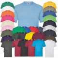 5 PACK Fruit Of The Loom Value T Shirt Crew Neck Ribbed Collar Men's Plain T Top