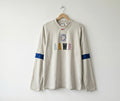 Reebok Classics Soccer T-Shirt Men M White Long Sleeve Graphic Retro Blokecore