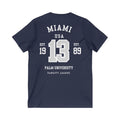 Miami Varsity League V-Neck Tee -Casual Wear for Everyday Comfort