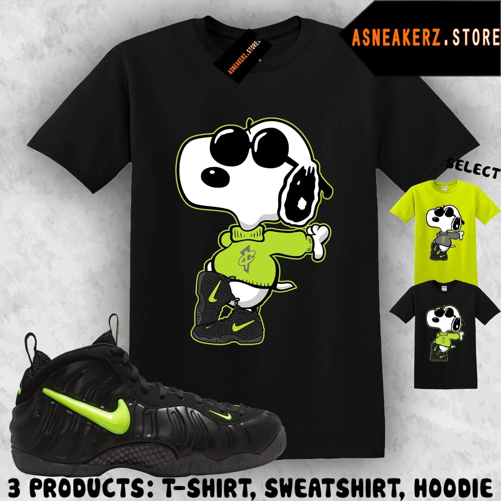 Shirt To Match Foamposite Pro Voltage 2026 Sneaker Matching Tee Joe Cool T-Shirt