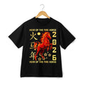 Year of the Fire Horse 2026 T-Shirt – Chinese Zodiac Lunar New Year Graphic Tee