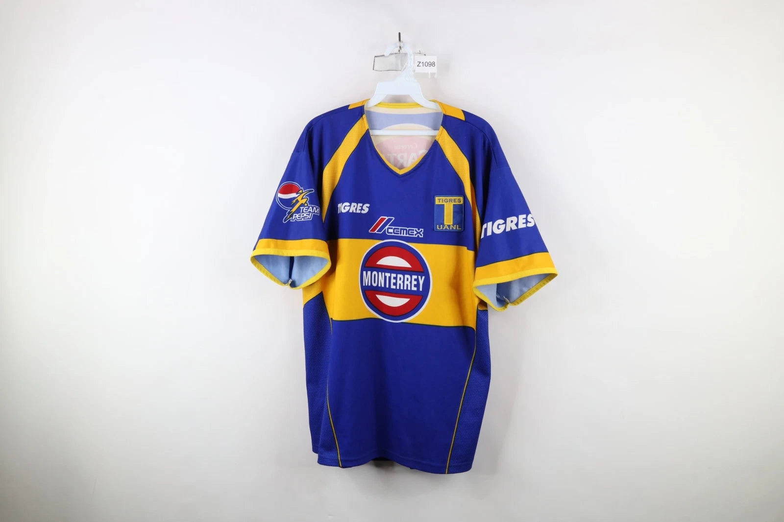 Vtg Y2K 2004 2005 Mens XL Distressed MX Liga Tigres UANL Soccer Futbol Jersey