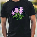 Mens Nightshade Flower Motif Cotton T-Shirt Size XS to 5XL
