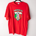 Mexico Shield Mexican Flag Crest Brown Pride Soccer Olympics Red T-Shirt 2XL
