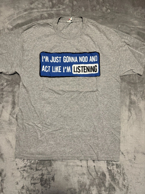 ANTI-SOCIAL SARCASTIC GRAPHIC PRINT GRAY T-SHIRT ADULT L