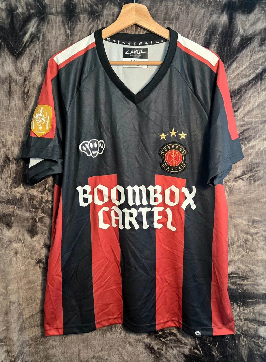 Boombox Cartel FC Jersey XL Don Fuego 2019 Rare EDM Soccer Shirt