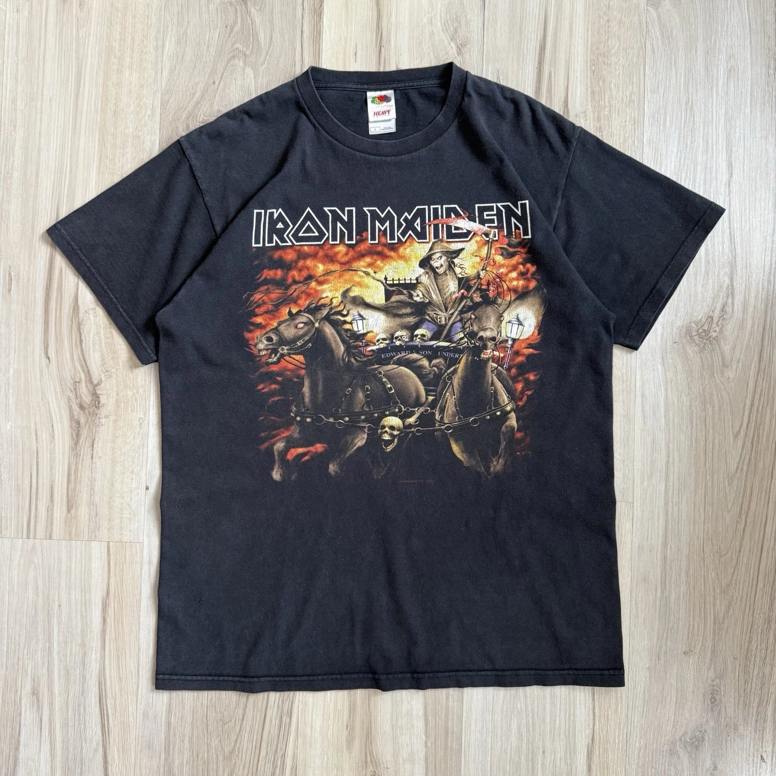 Vintage Iron Maiden 2005 Death On The Road metal band tour 00s y2k t shirt L