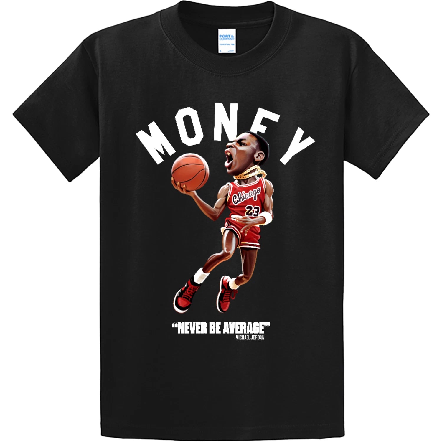 NEW STREETWEAR ON DEMAND TOONS MJ BLACK Tee Shirt SM-3XL AIR MJ 23 MADE IN USA