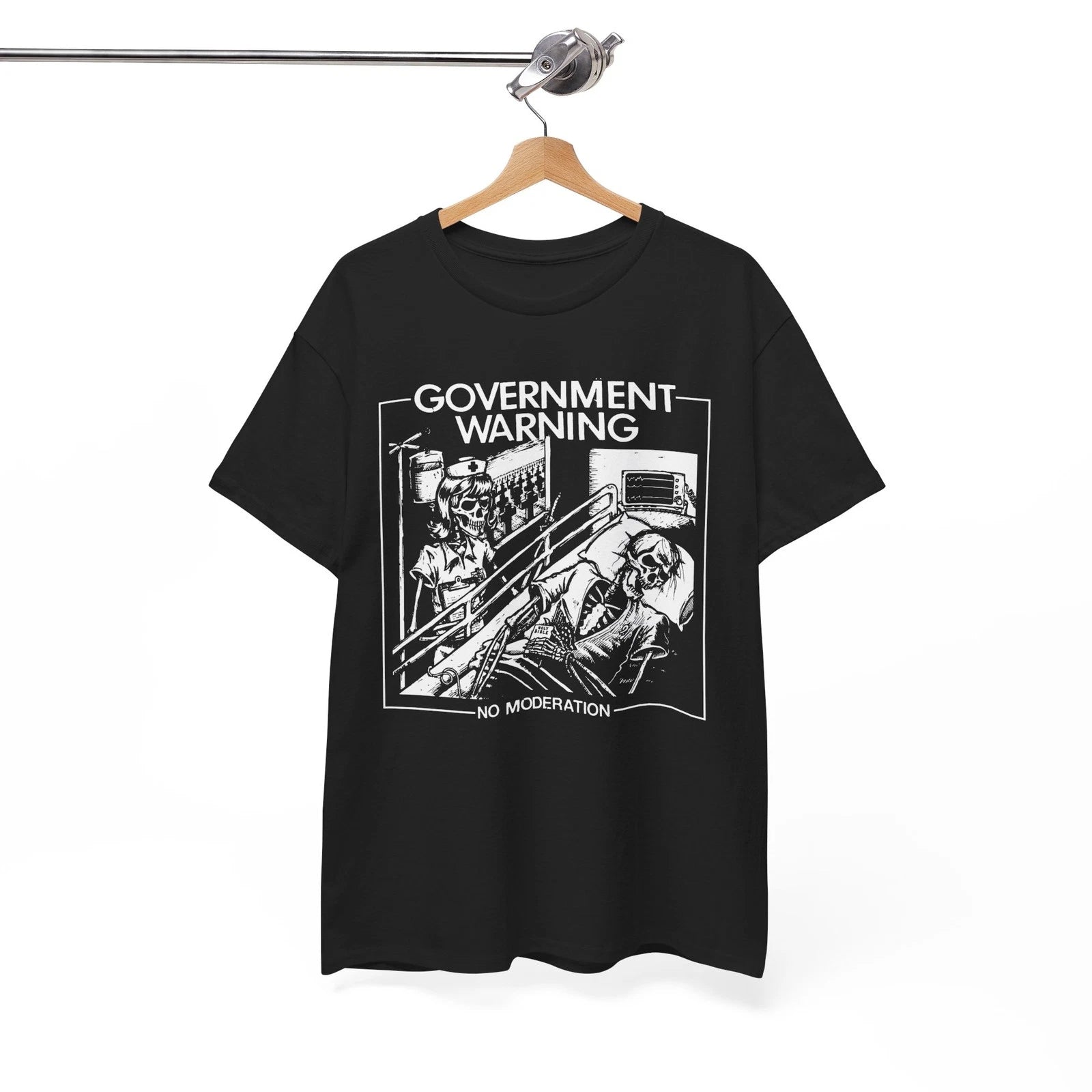Government Warning Goth Deathrock Post Punk Music Shirt Unisex Tee