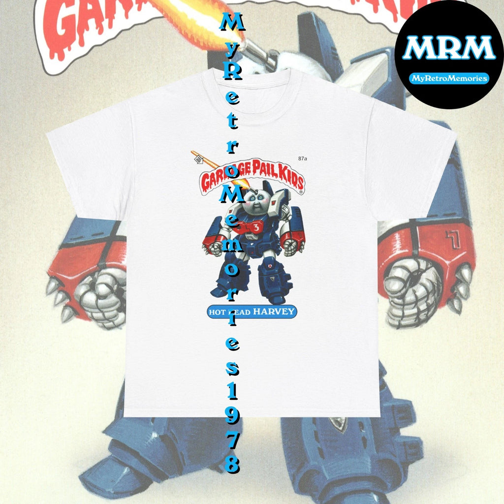 Garbage Pail Kids Hot Head Harvey, Roy Bot T-Shirt 5 Colors S-5XL GPK Retro Tee