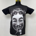 Vendetta Monkey T-Shirt Hip Hop New Wave Urban Fashion Street Wear Black Size: M