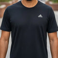 Adidas Aeroready Mens Black Short Sleeve Training Workout T-Shirt Logo