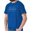 Funny Sarcastic Computer Error Screen Humor Womens or Mens Crewneck T Shirt Tee