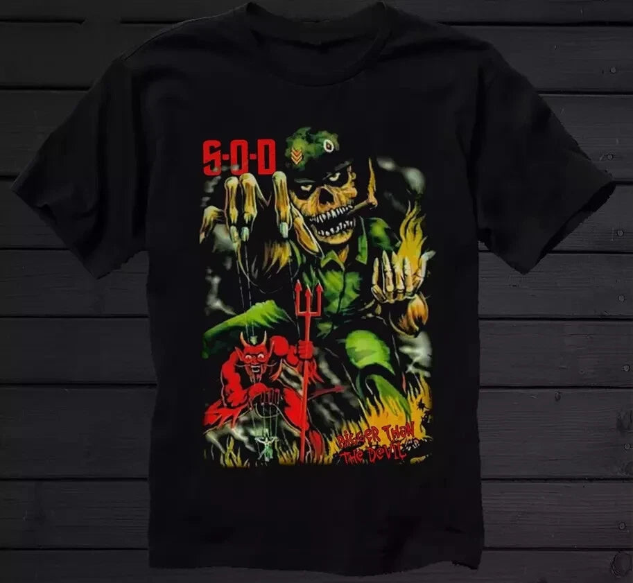 Stormtroopers of Death SOD bigger than the devil T-shirt Black S-5Xl