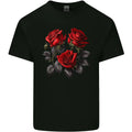 3 Red Roses Gothic Goth Mens Cotton T-Shirt Tee Top