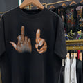 90s Two-Finger Salute Classic T-Shirt Black XL