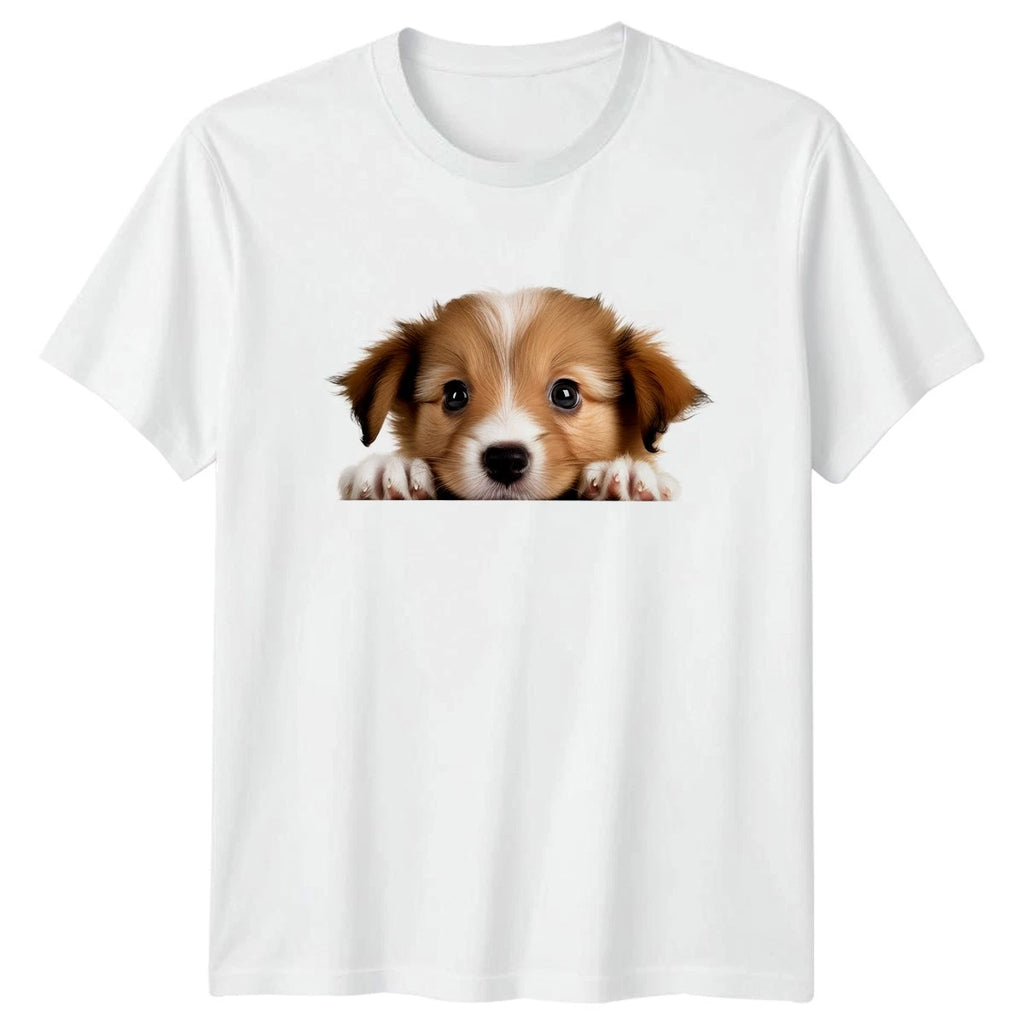 Cute Peeking Puppy T-Shirt Puppy Dogs Animals 2026 Birthday Gift For Him And Her