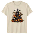 Spooky Graveyard Skeleton T-Shirt Vintage Halloween Gift For Him And Her