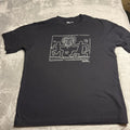 Uniqlo x Keith Haring Men Medium Graphic T-Shirt Heart Black Crew Neck Art