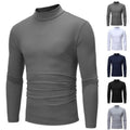 Long Sleeve Men Turtleneck Slim Fit Pullover Polyester Base Layer Shirt