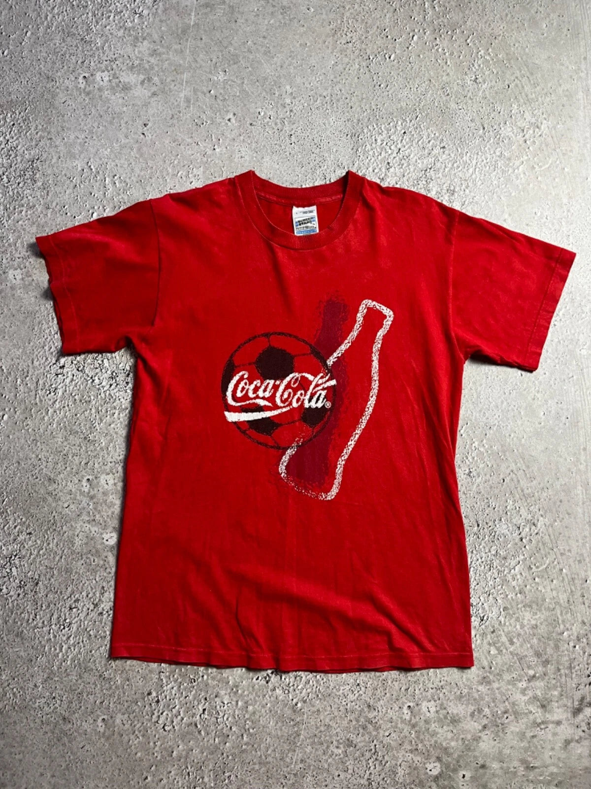 Vintage Screen Stars Coca Cola Soccer T-Shirt Tee