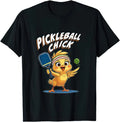 Pickleball Chick Funny Cute Player Graphic Women Girls T-Shirt