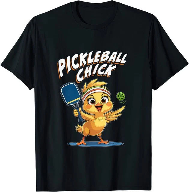 Pickleball Chick Funny Cute Player Graphic Women Girls T-Shirt