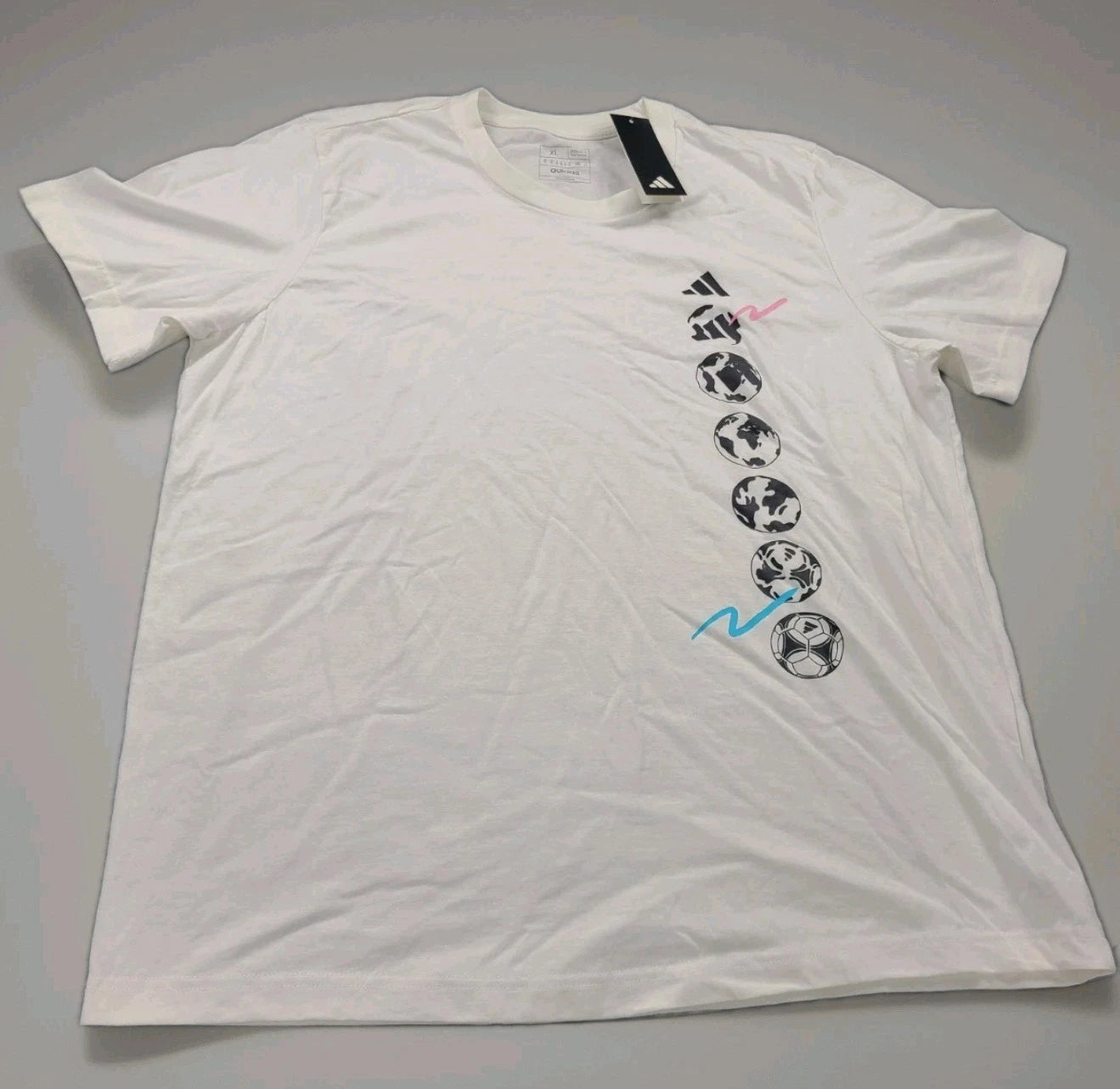 adidas Earth Ball T-Shirt # JI5608 White Size Men's XL New With Tags