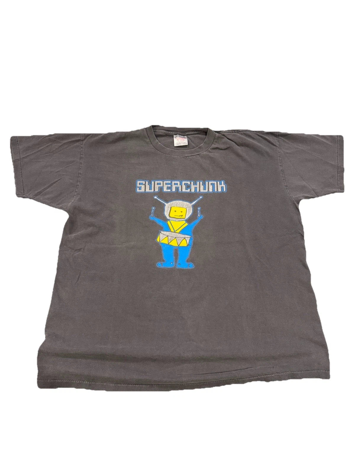 Vintage 90s Superchunk T-Shirt Alternative Rock Made In USA Size XL Black Rare