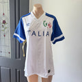 Umbro Italia National Soccer Team Jersey Size S Mens White Blue Crest Shirt