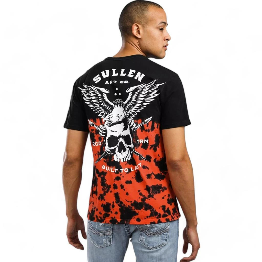 Mens Sullen Art Collective Lincoln Eagle Tie Dye Skull Premium Tee T-Shirt M-XXL