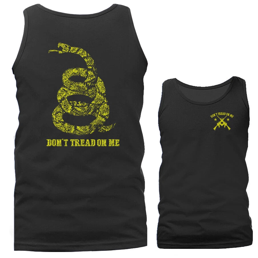 Don't Tread on Me US Flag American Pride Patriotic Tank Top
