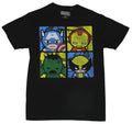 Marvel Comics Adult New T-Shirt - Distressed Baby Heroes 4 Square Pic