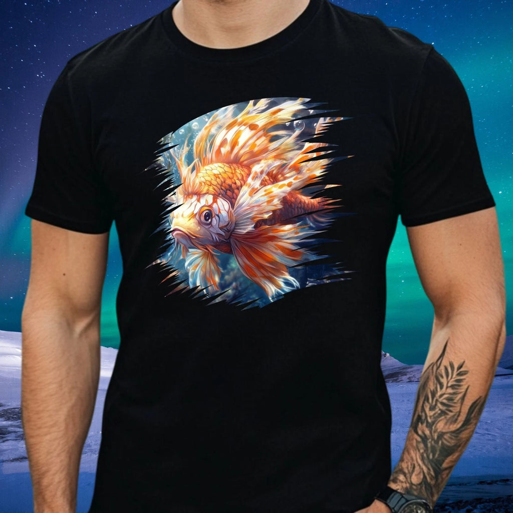 Mens Redfish Anime Print Cotton T-Shirt Size XS to 5XL