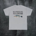 Buy a Man Eat Fish Funny Meme Shirt Sarcastic Gen Z Tee