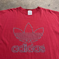 Vintage Adidas Shirt Mens XL Red 90s Skate Surf Baggy Logo Retro Soccer USA