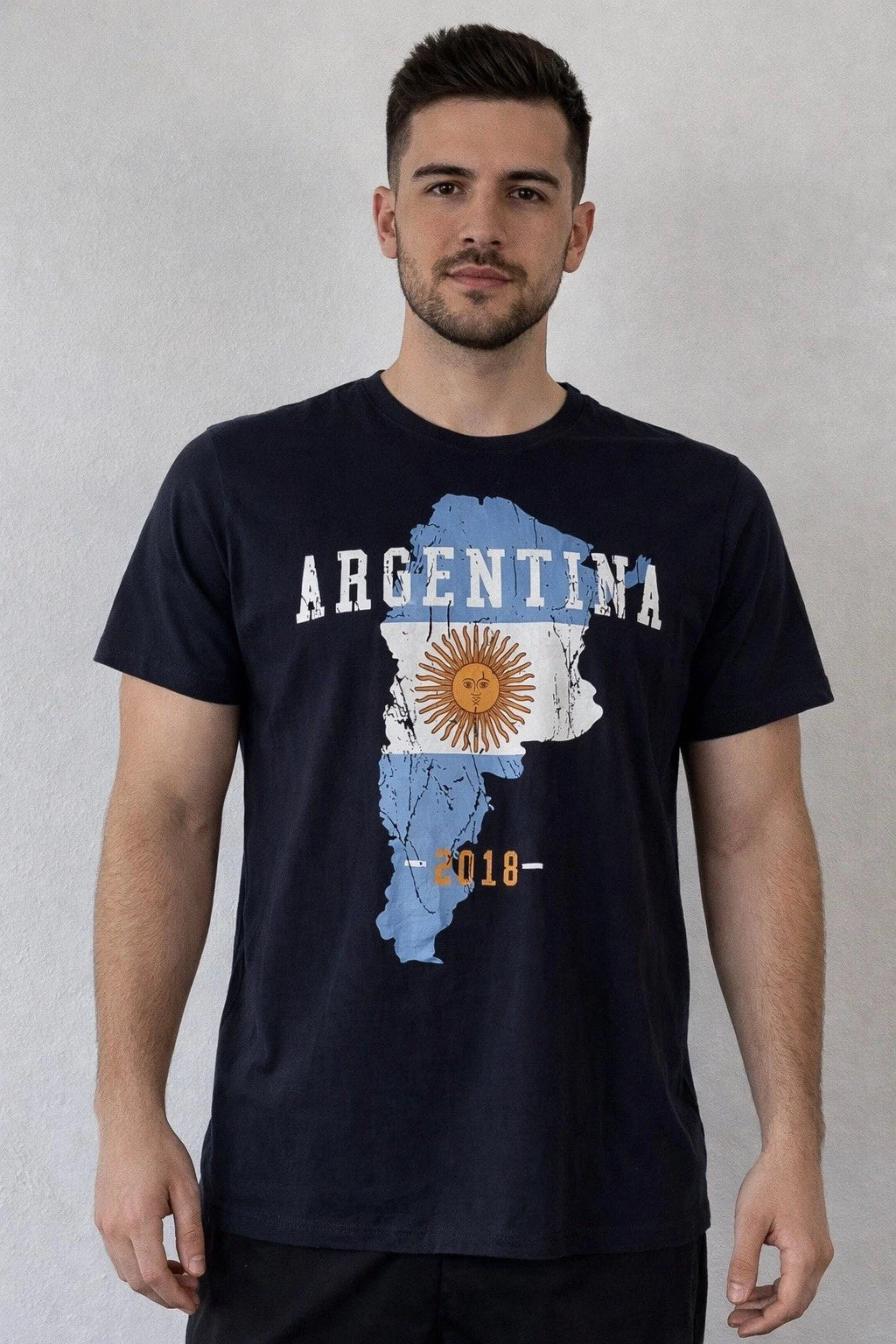 Argentina Map world Soccer 2018  Distressed , Men’s SZ Large T-Shirt collectable